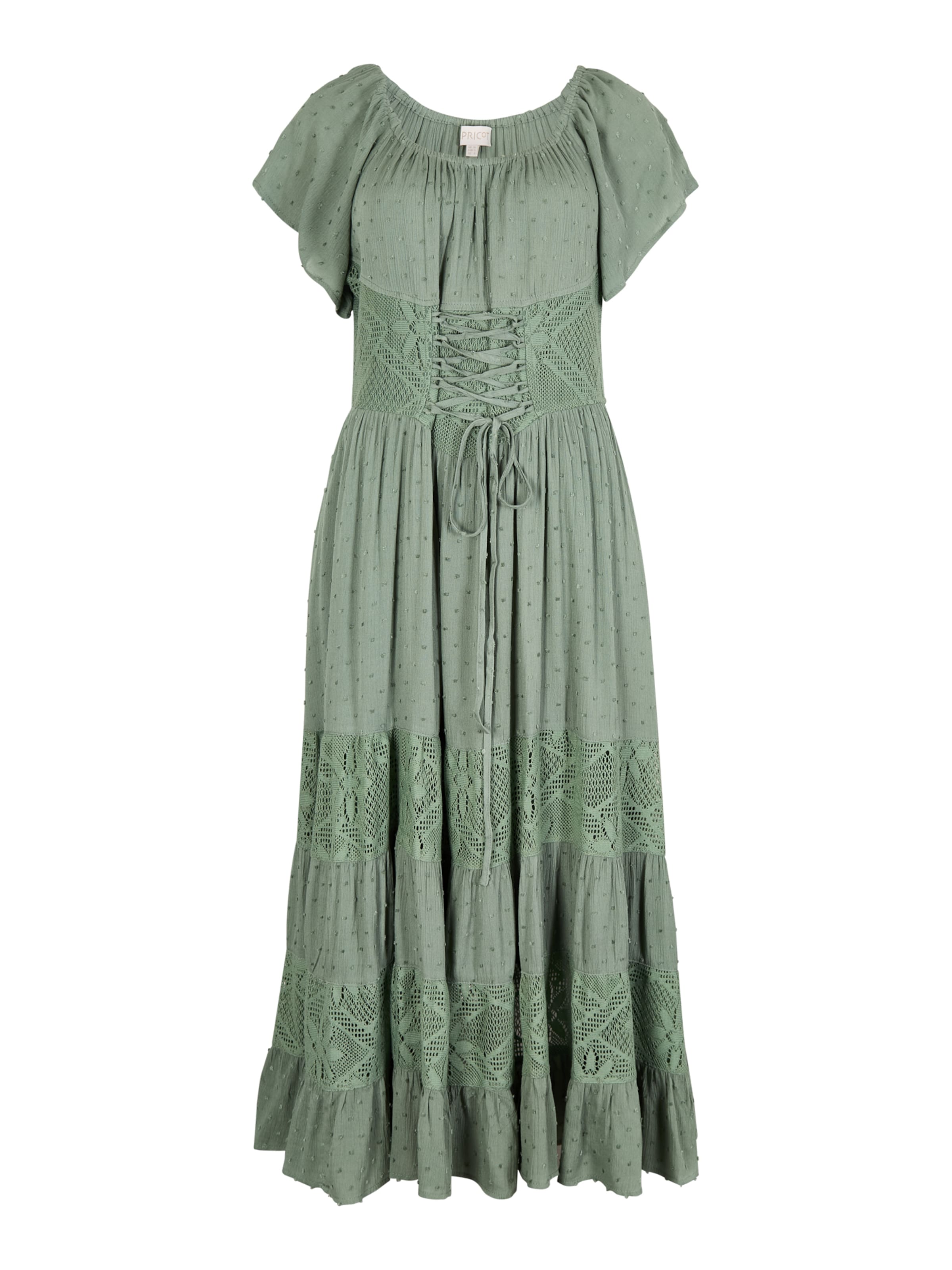 Apricot Jurk ' ' in Groen: voorkant