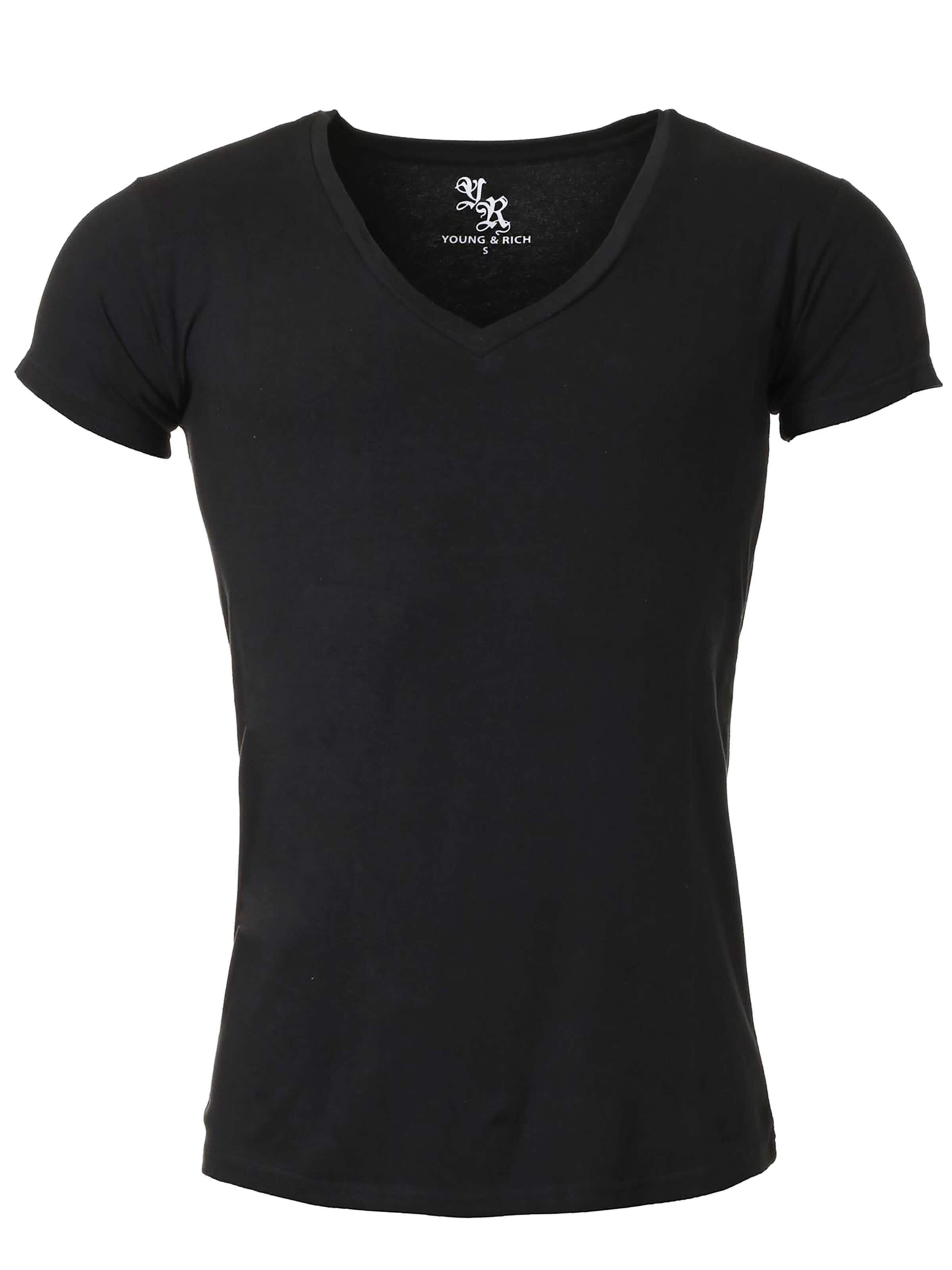 YOUNG & RICH Shirt in Black: front