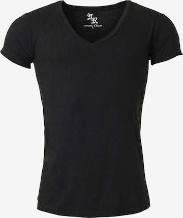 YOUNG & RICH Shirt in Black: front