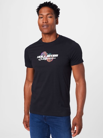 T-Shirt HOLLISTER en noir : devant