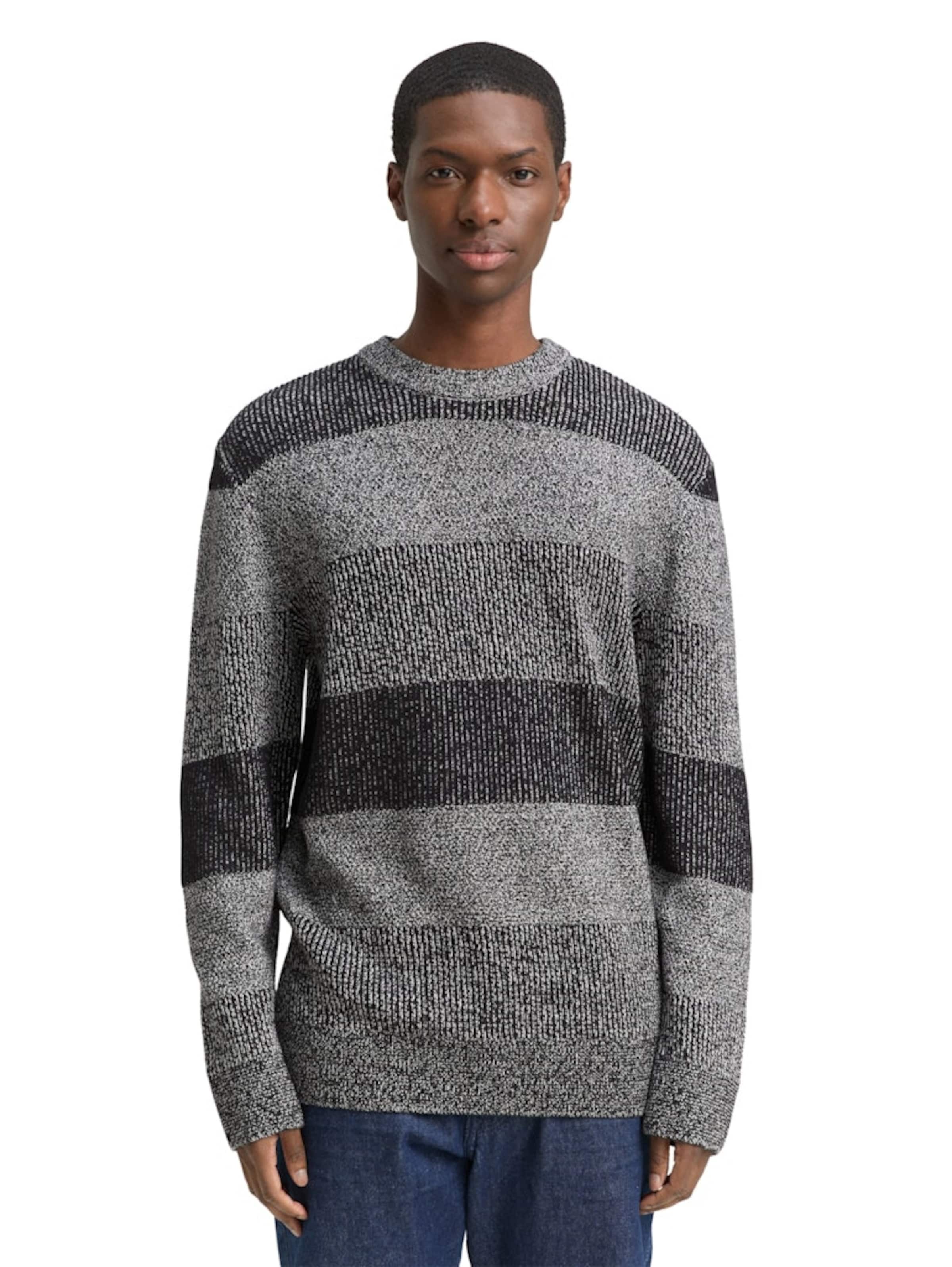 TOM TAILOR DENIM Trui in Grijs: voorkant