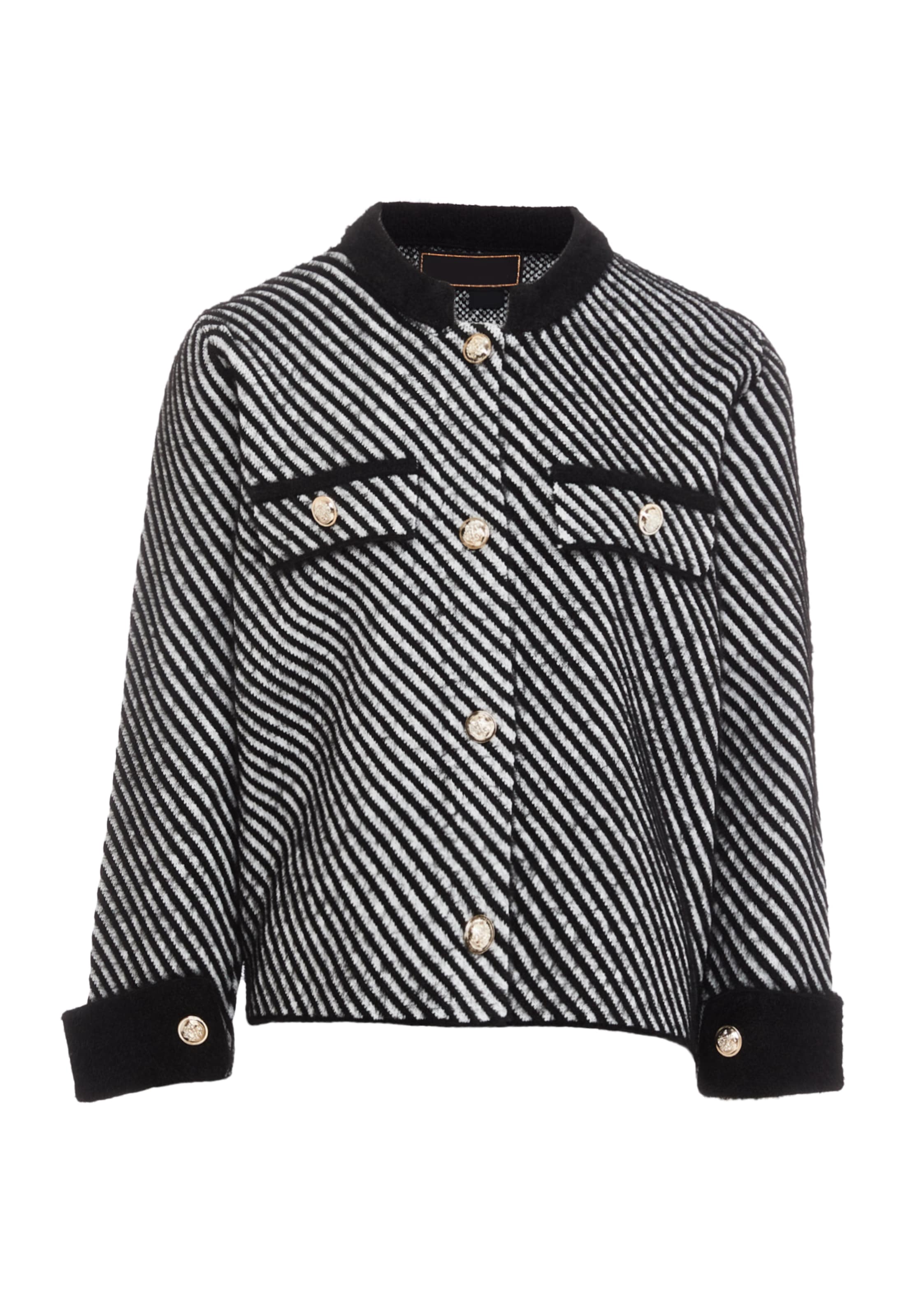 CARNEA Knit cardigan in Black: front