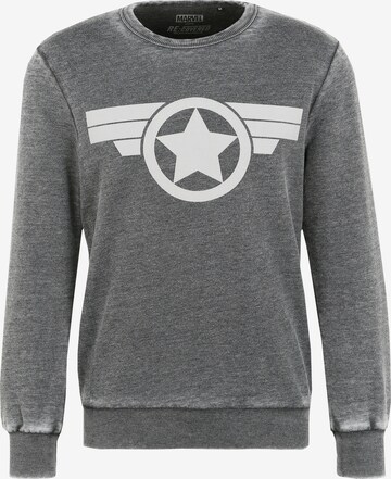 Sweat-shirt 'Marvel Captain' Recovered en gris : devant