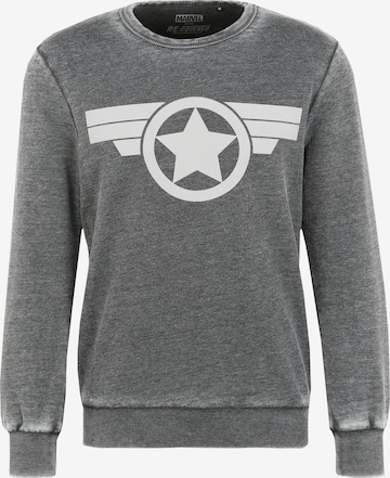 Recovered Sweatshirt 'Marvel Captain' in Grey: front