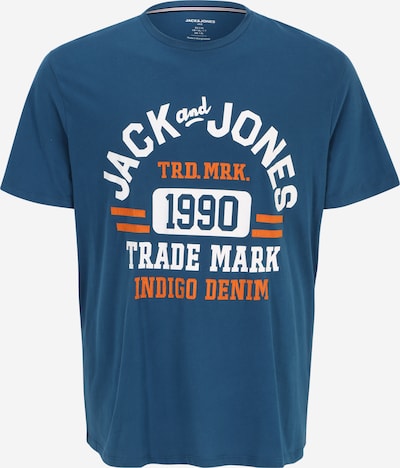 Jack & Jones Plus Camiseta 'CARLO' en zafiro / naranja / blanco, Vista del producto