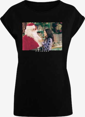 ABSOLUTE CULT Shirt 'Friends - Santa Chandler' in Zwart: voorkant
