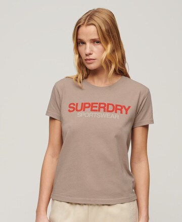 T-shirt fonctionnel Superdry en gris : devant