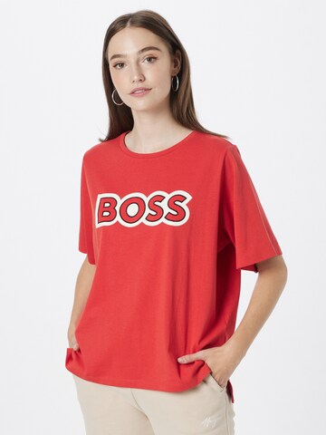 BOSS Orange T-shirt 'Ekrisp' i röd: framsida