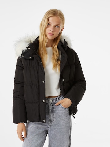 Bershka Winterjas in Zwart: voorkant