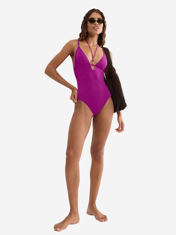 TRIUMPH Badeanzug ' Red Label Summer Sunset ' in Lila