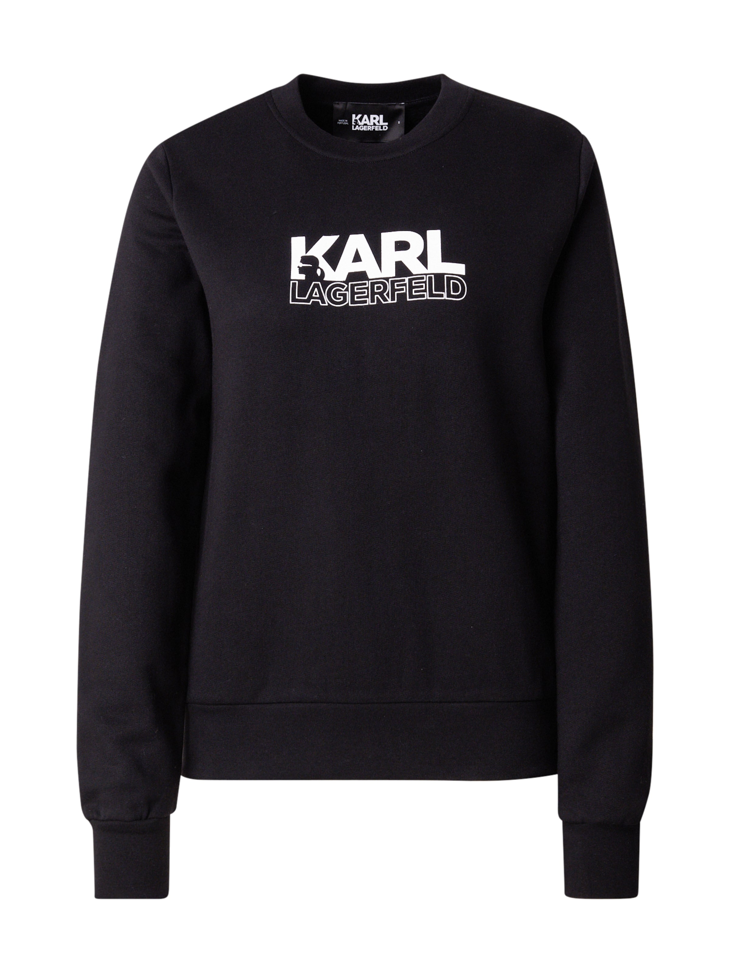 Sweat-shirt 'STACK' Karl Lagerfeld en noir : devant