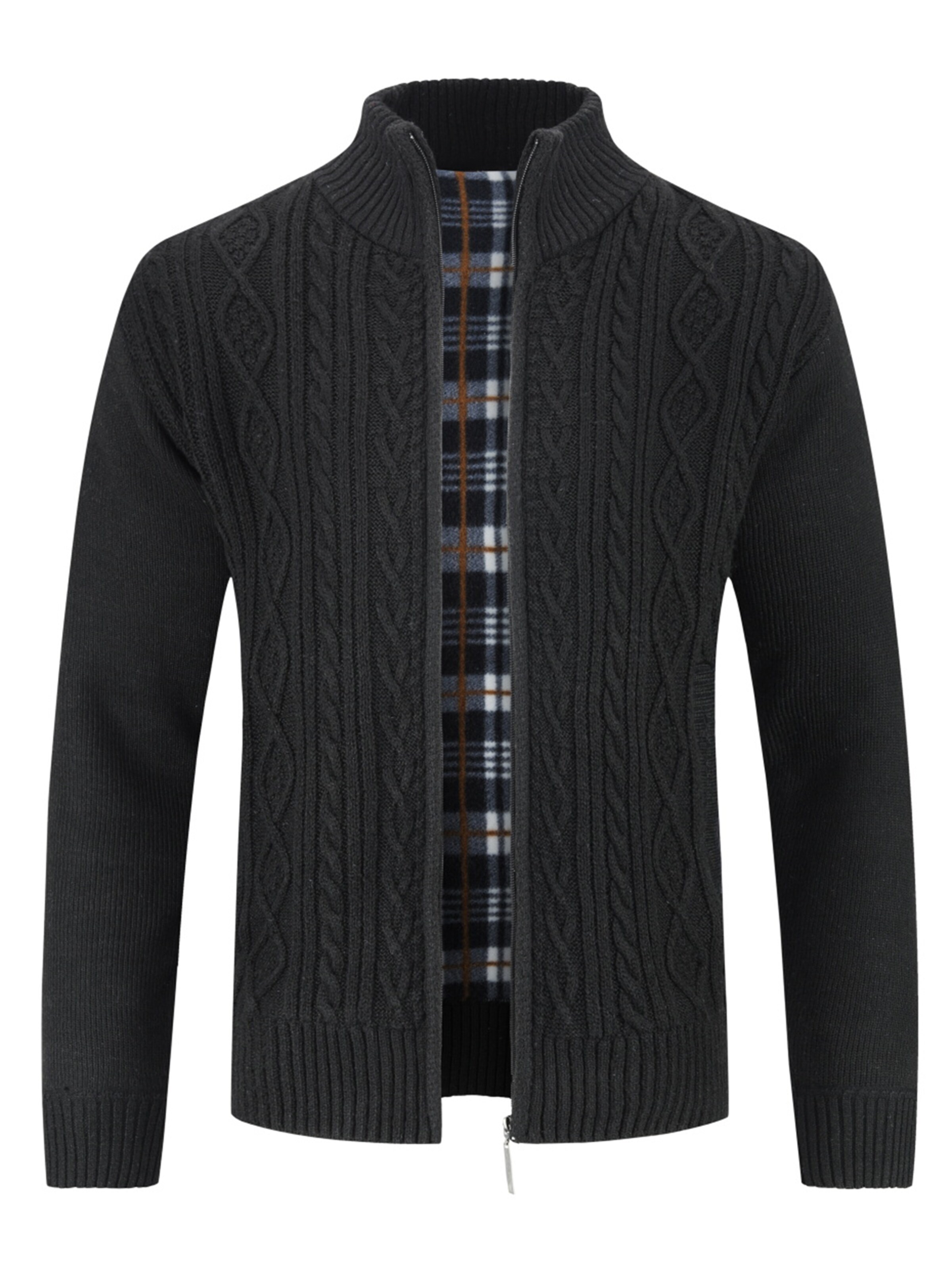 YOUTHUP Strickjacke 'Wertigkeit'‌‌ in Schwarz: Vorderseite