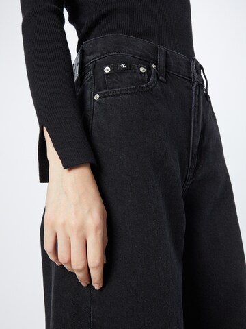 Calvin Klein Jeans Wide leg Jeans i svart