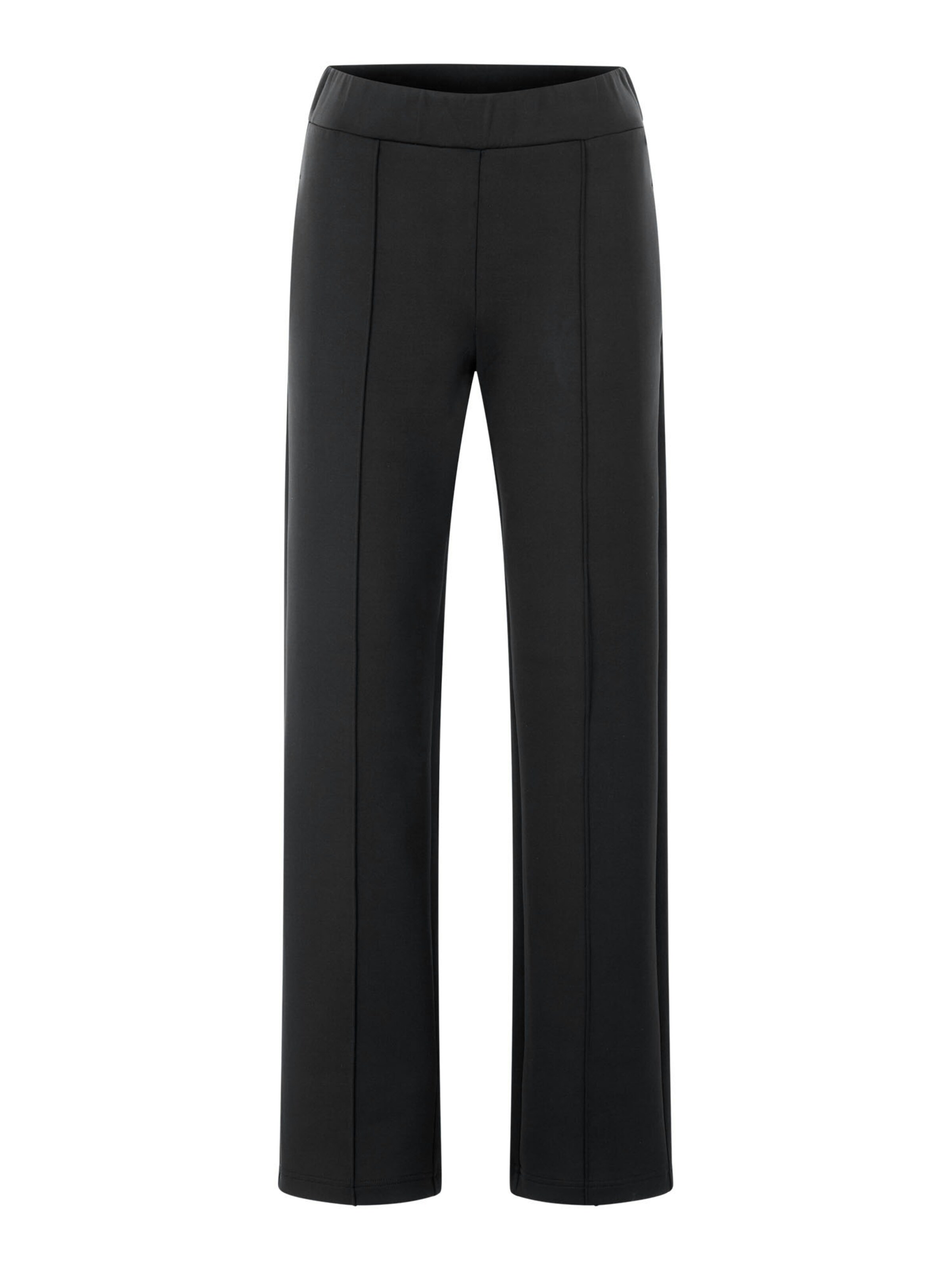Rich & Royal Wide leg Broek in Zwart: voorkant