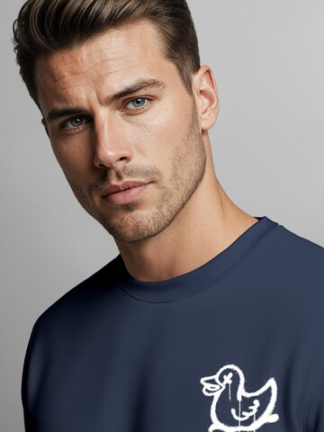 Neverless Sweatshirt 'Duck Spray' in Blue