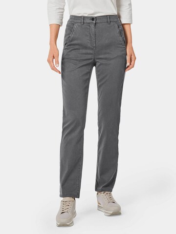 Goldner Regular Pants 'Carla' in Grey: front