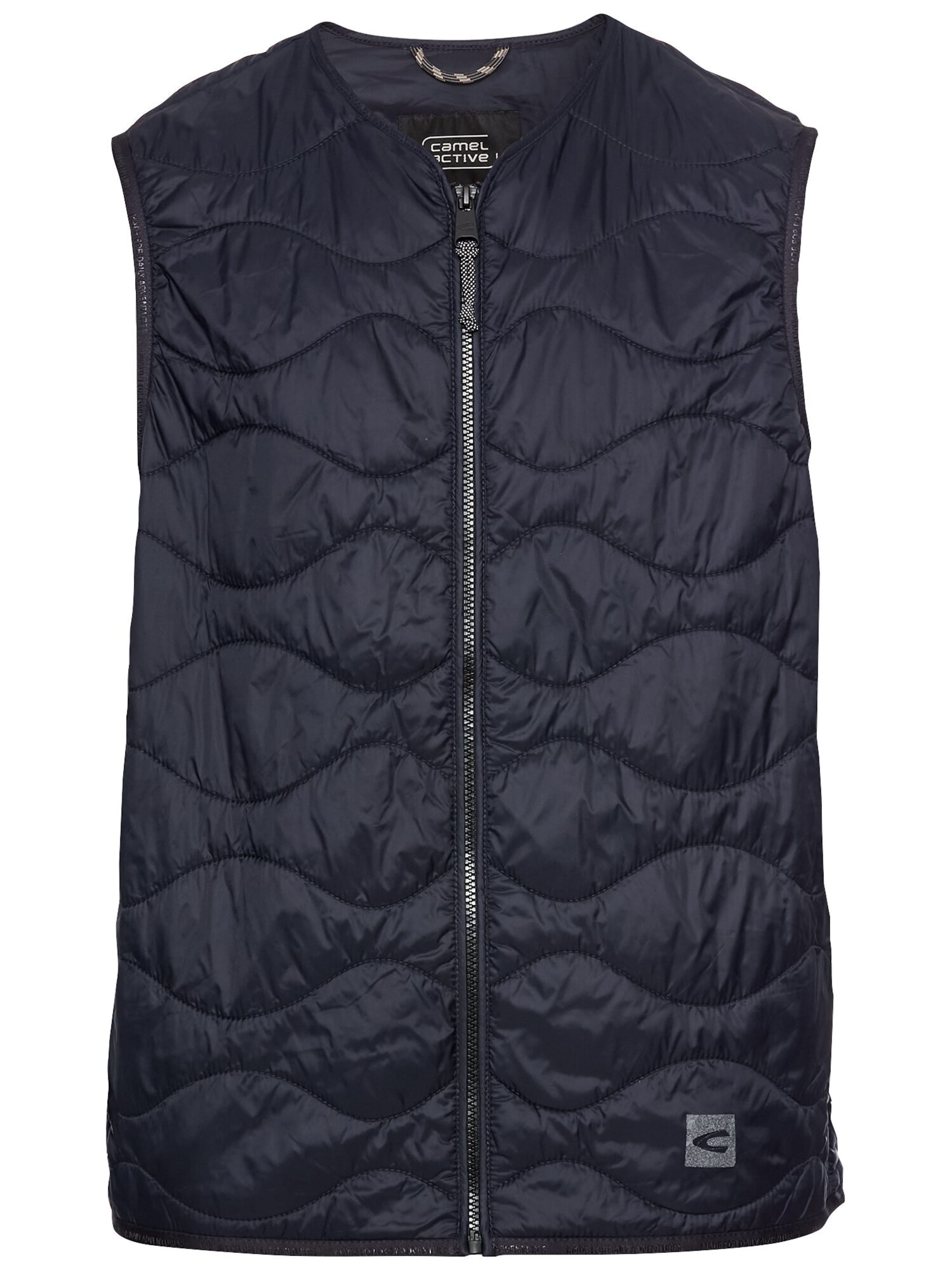 CAMEL ACTIVE Outdoor Weste aus recyceltem Polyamid in Blau: Vorderseite