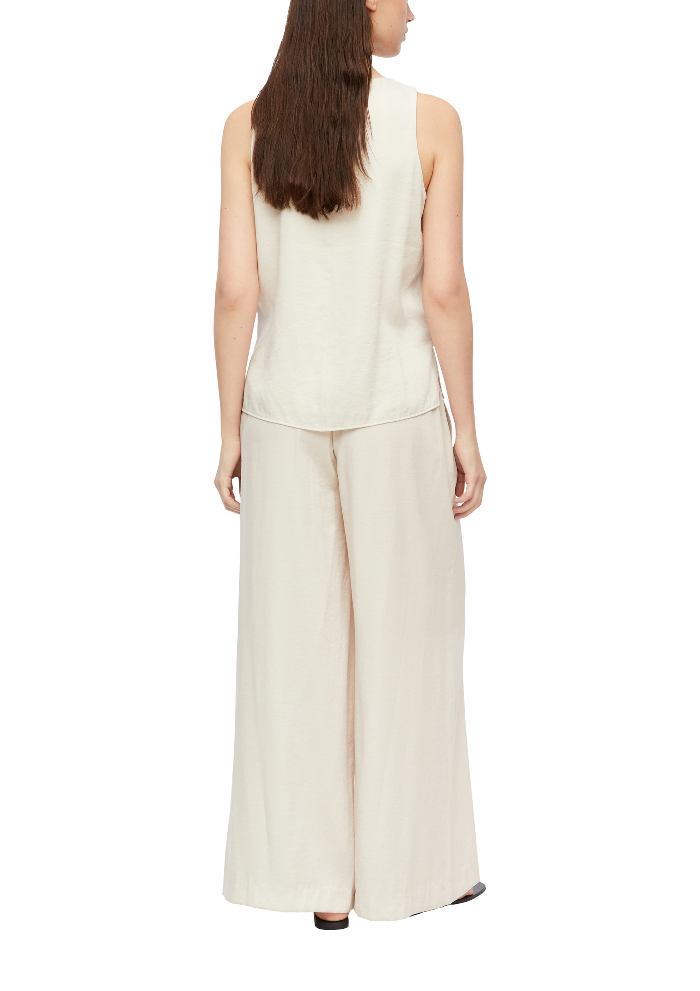 COMMA Широкий Штаны в Бежевый