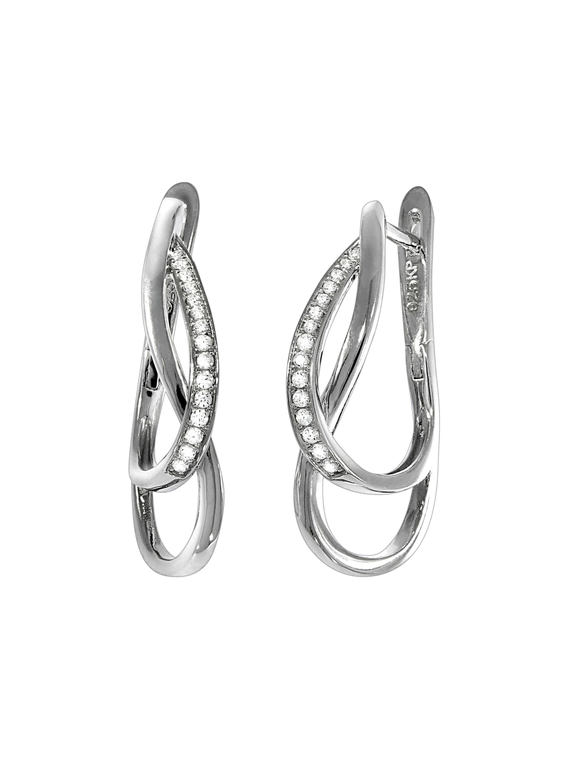 Boucles d'oreilles CELESTA en argent : devant