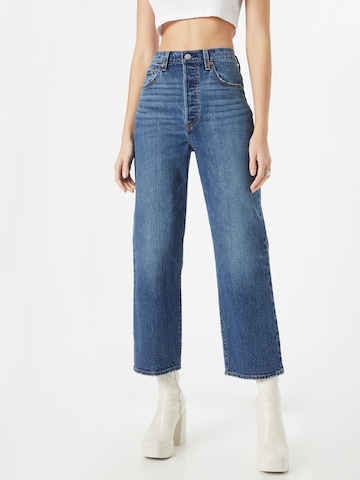 LEVI'S regular Jeans 'RIBCAGE NO BACK POCKET DARK INDIGO - WOR' i blå: forside