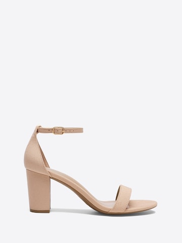 Dream Pairs Sandalen met riem 'Women's Chunky Block Heel Sandals, Open Toe Ankle Strap Dress Shoes' in Beige