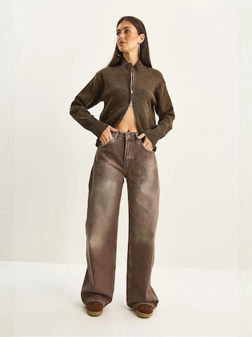 Wide leg Jeans di Bianco Lucci in marrone