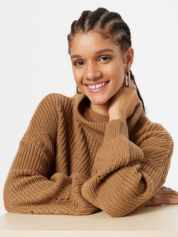 ONLY Sweter 'VENEDA' w kolorze brązowy