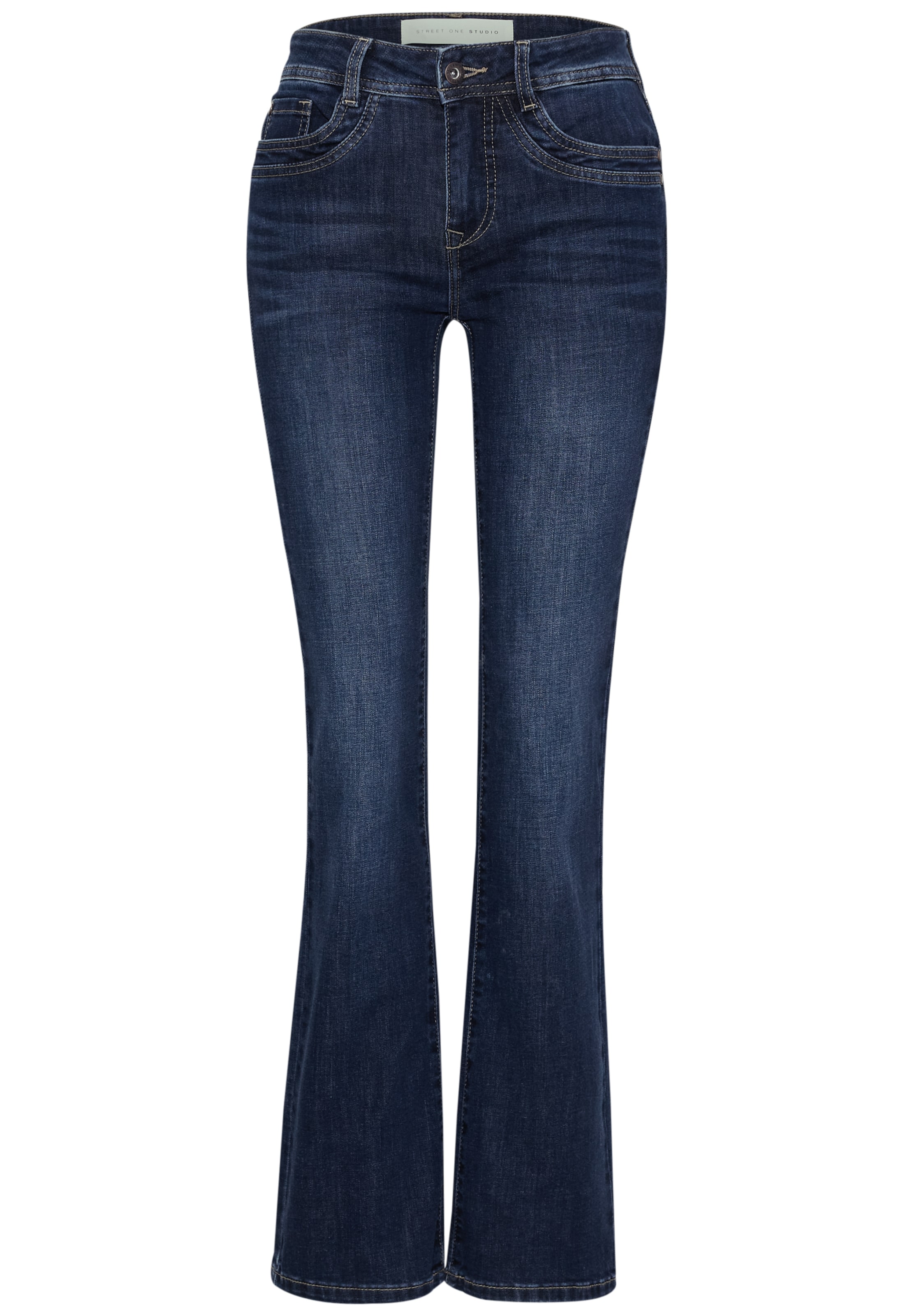 Street One Studio Bootcut Jeans in Blau: Vorderseite