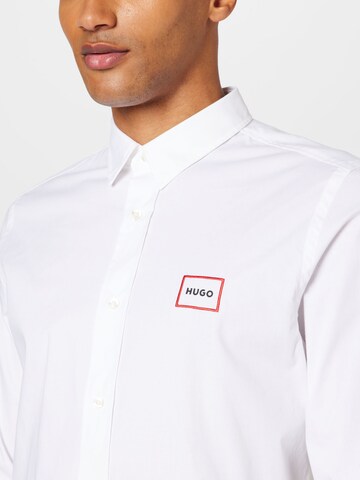 HUGO Red Regular Fit Hemd 'Emero' in Weiß