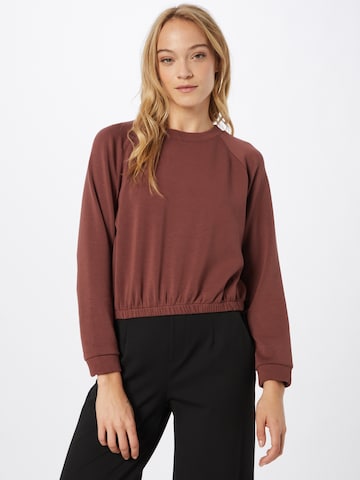 ABOUT YOU Sweatshirt 'Hailey' in Brown: front