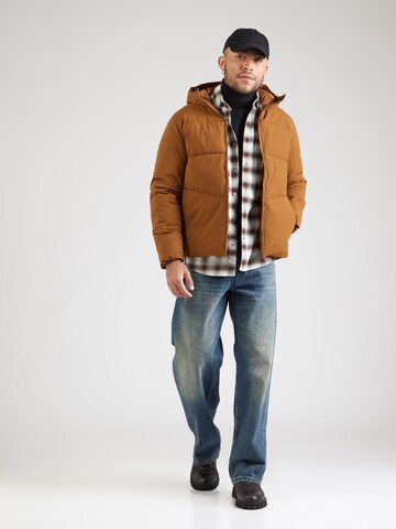 JACK & JONES Winter jacket 'JJGLOBAL' in Brown