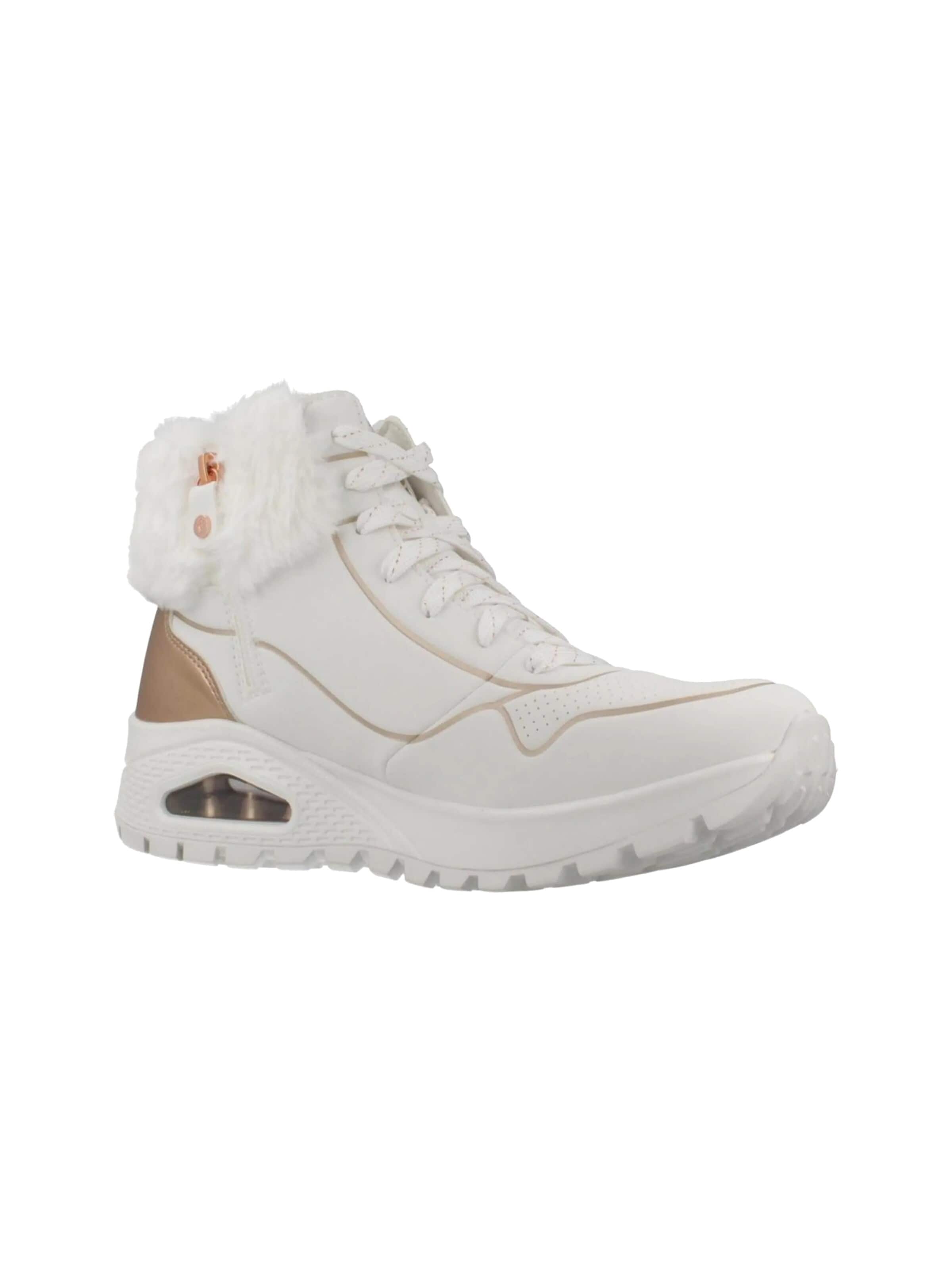 SKECHERS Sneakersy wysokie 'Skeckers Uno Rugged Fall Shimmer – Hohe Sneaker mit Schnürung' w kolorze biały
