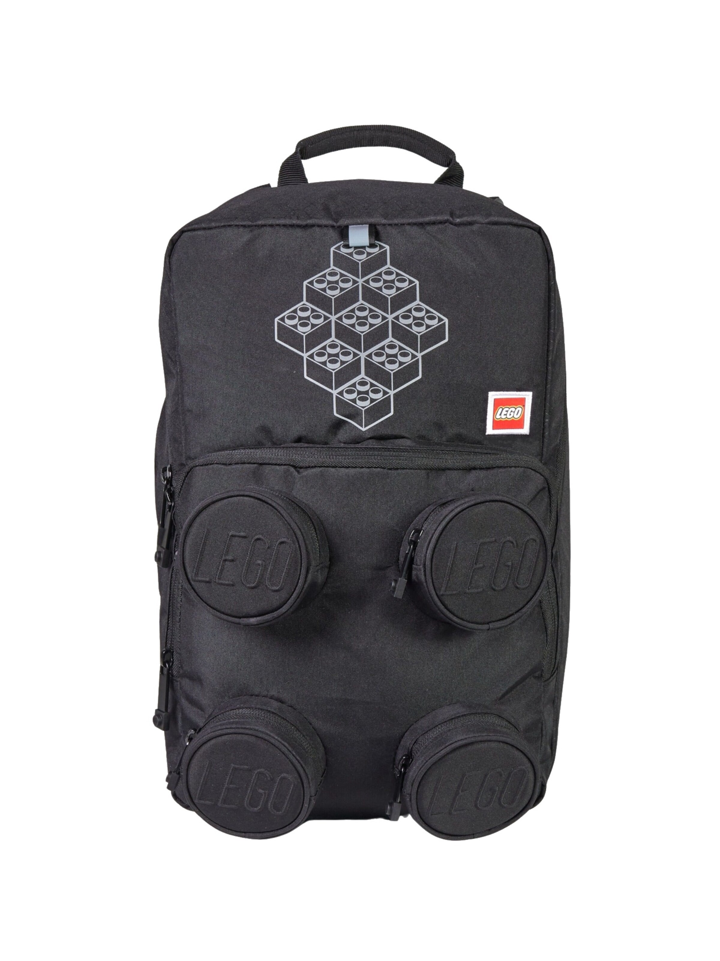 LEGO Backpack 'LEGO Bricks Petersen School Backpack' in Black: front