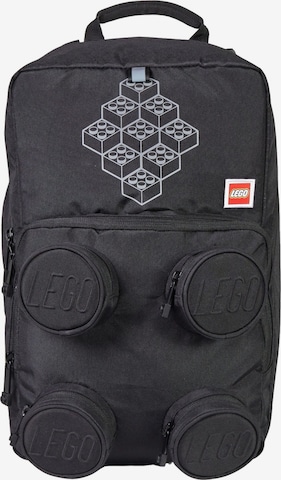 LEGO Rugzak 'LEGO Bricks Petersen School Backpack' in Zwart: voorkant