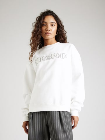Misspap Sweatshirt in White: front