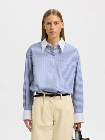 Camicia da donna di SELECTED in blu: frontale