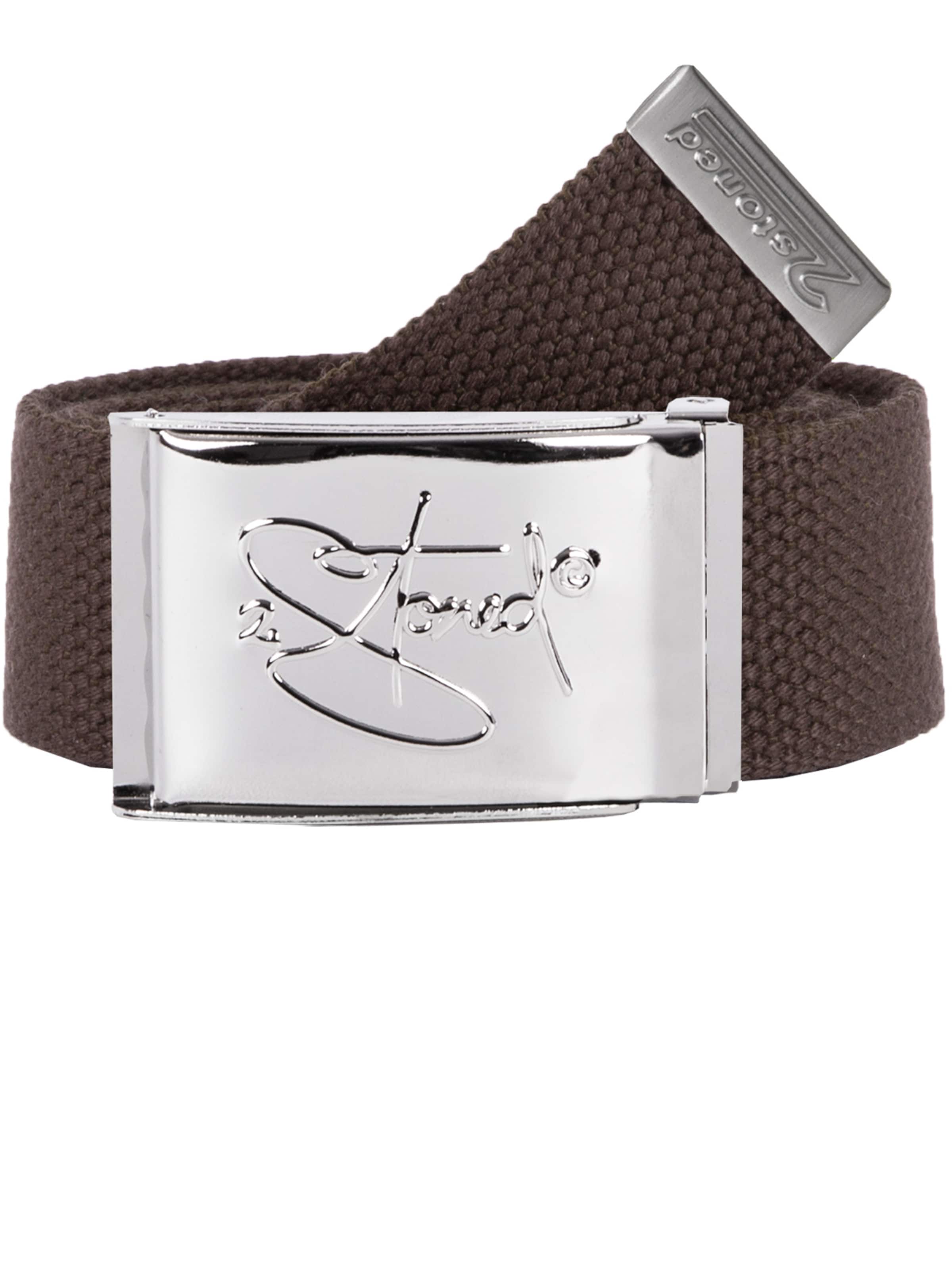 2Stoned Belt 'Classic Chrom Bottle-Opener' in Brown: front