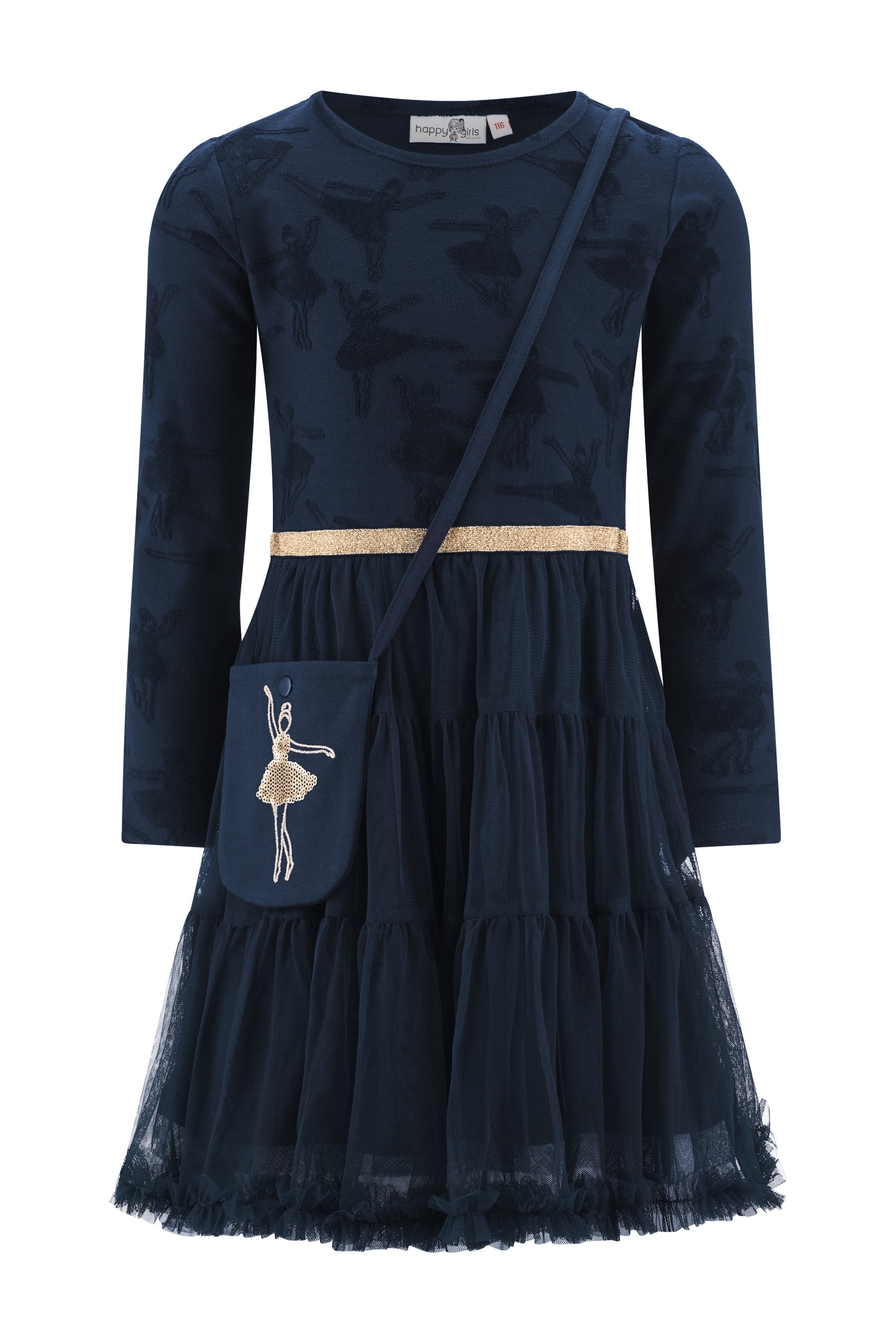 Rochie de la happy girls pe albastru: față