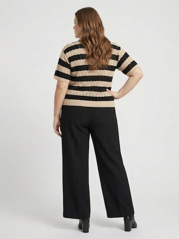 Guido Maria Kretschmer Curvy Широкий Брюки со складками 'Mara' в Черный