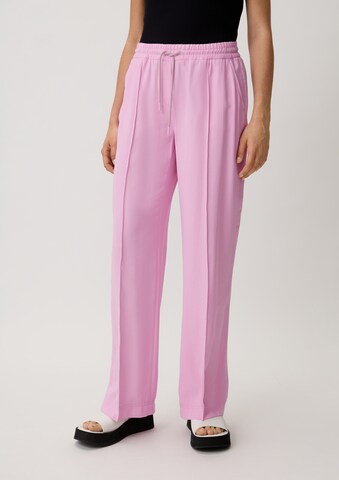 Wide Leg Pantalon à plis comma casual identity en rose : devant