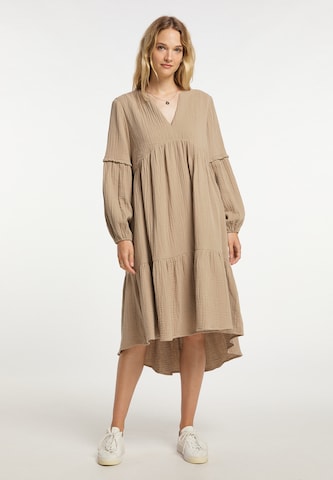 DreiMaster Vintage Dress in Beige: front