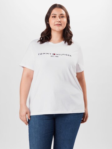 Tommy Hilfiger Curve - Camiseta en blanco: frente