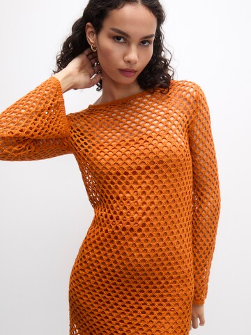 Robes en maille Pull&Bear en orange