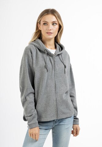 DreiMaster Vintage - Sudadera con cremallera 'Takelage' en gris: frente