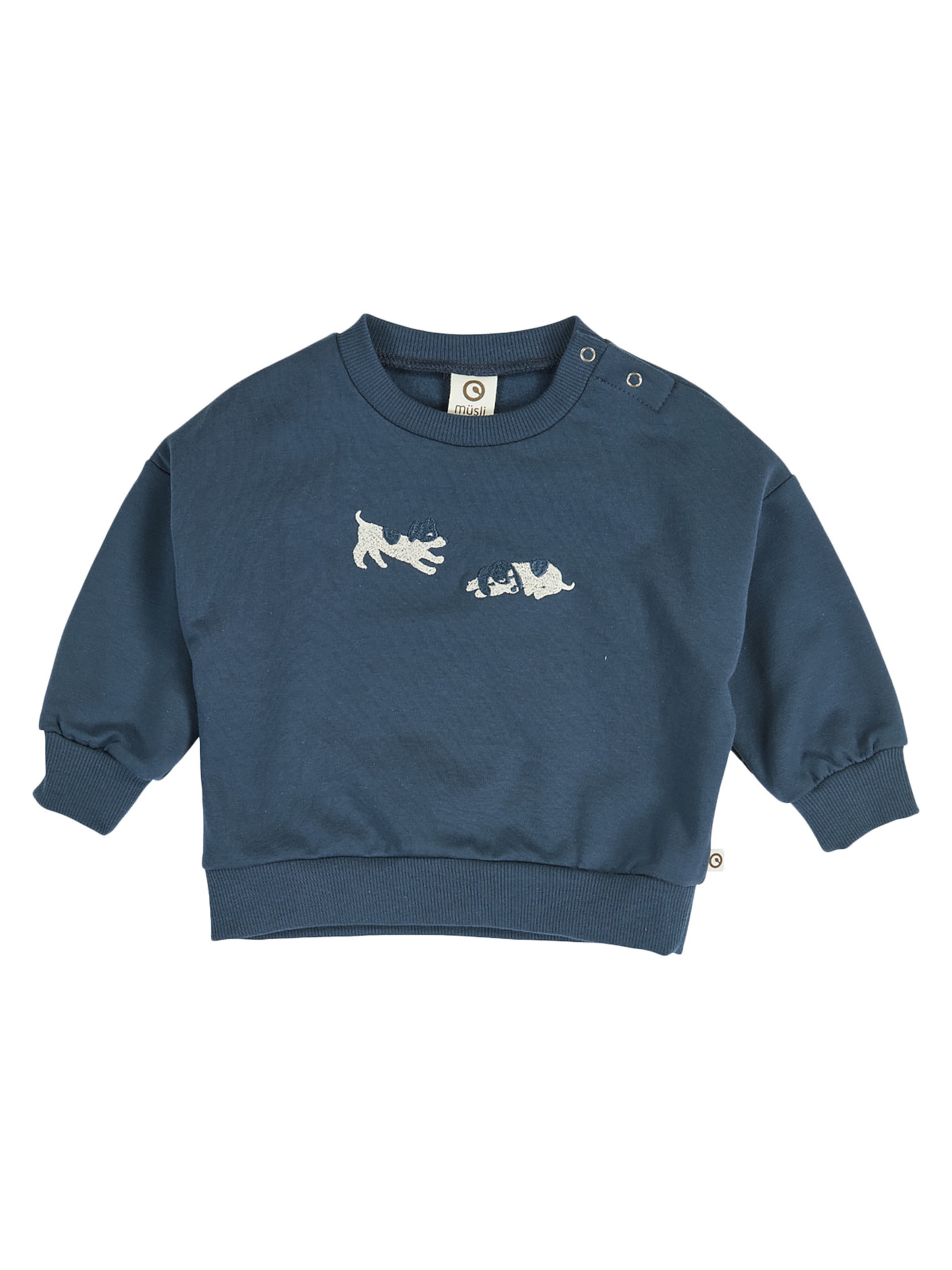 Sweat Müsli by GREEN COTTON en bleu : devant