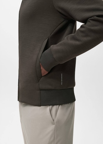 MANGO MAN Zip-Up Hoodie 'Barryh' in Brown