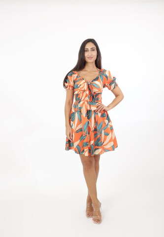 Elara Kleid in Orange: Vorderseite