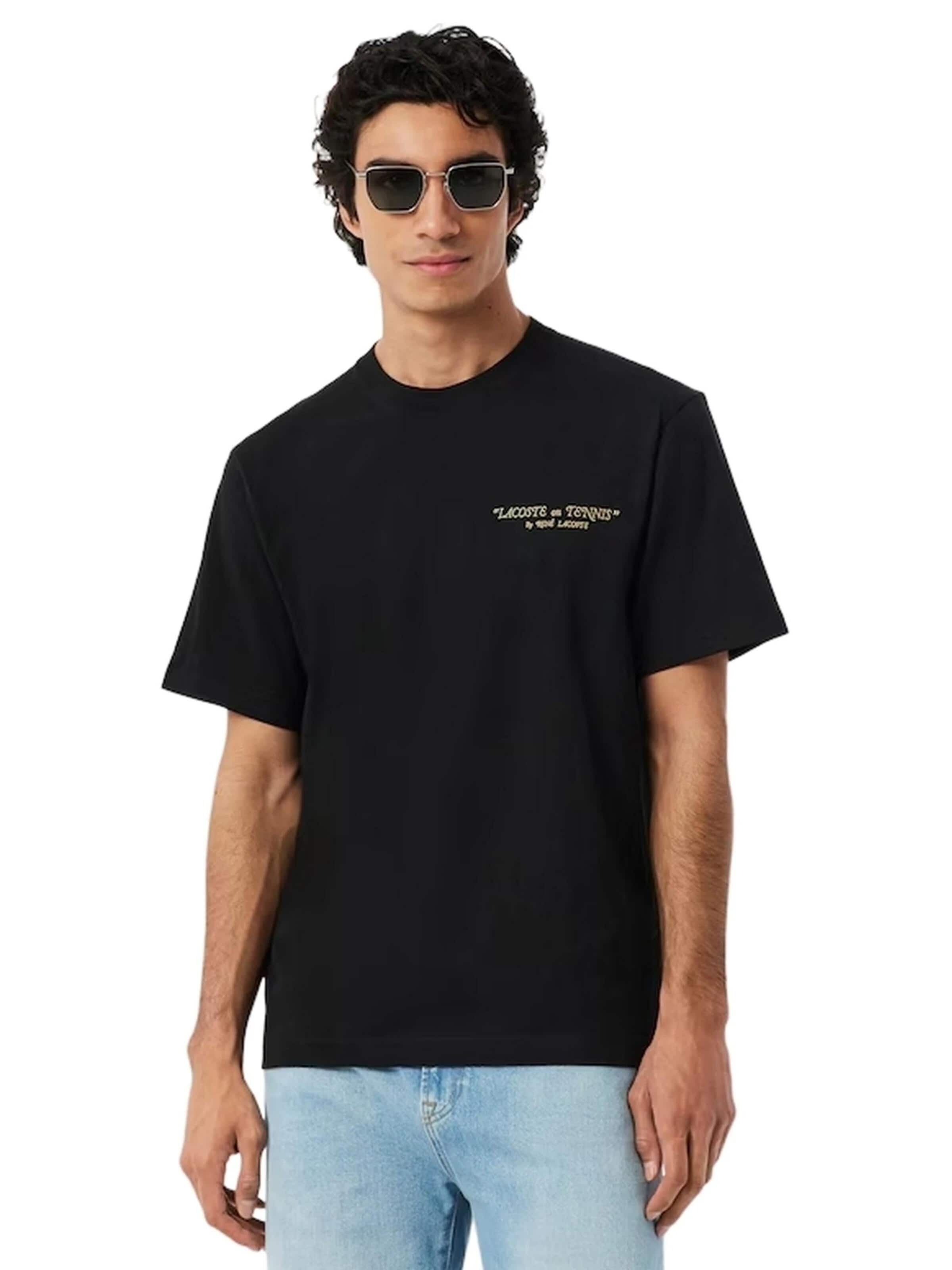 LACOSTE Koszulka 'Camiseta' w kolorze czarny: przód