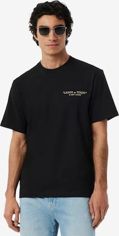 LACOSTE - Camiseta 'Camiseta lacoste negra back embroidered racket tee' en negro: frente
