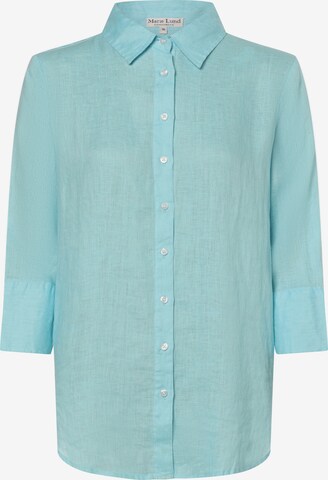 Marie Lund Blouse 'Rihab' in Blauw: voorkant